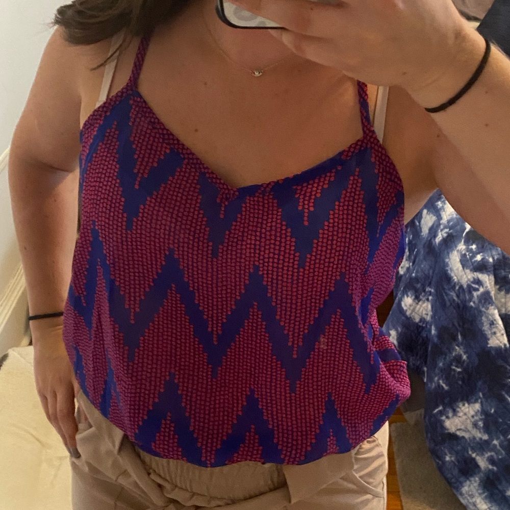 Charlotte Russe purple and pink blouse